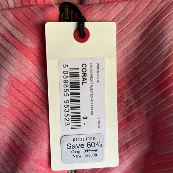 Ted Baker London 🔥 Mirelia Cross-Front Pleated Midi Dress - Picture 14 of 14